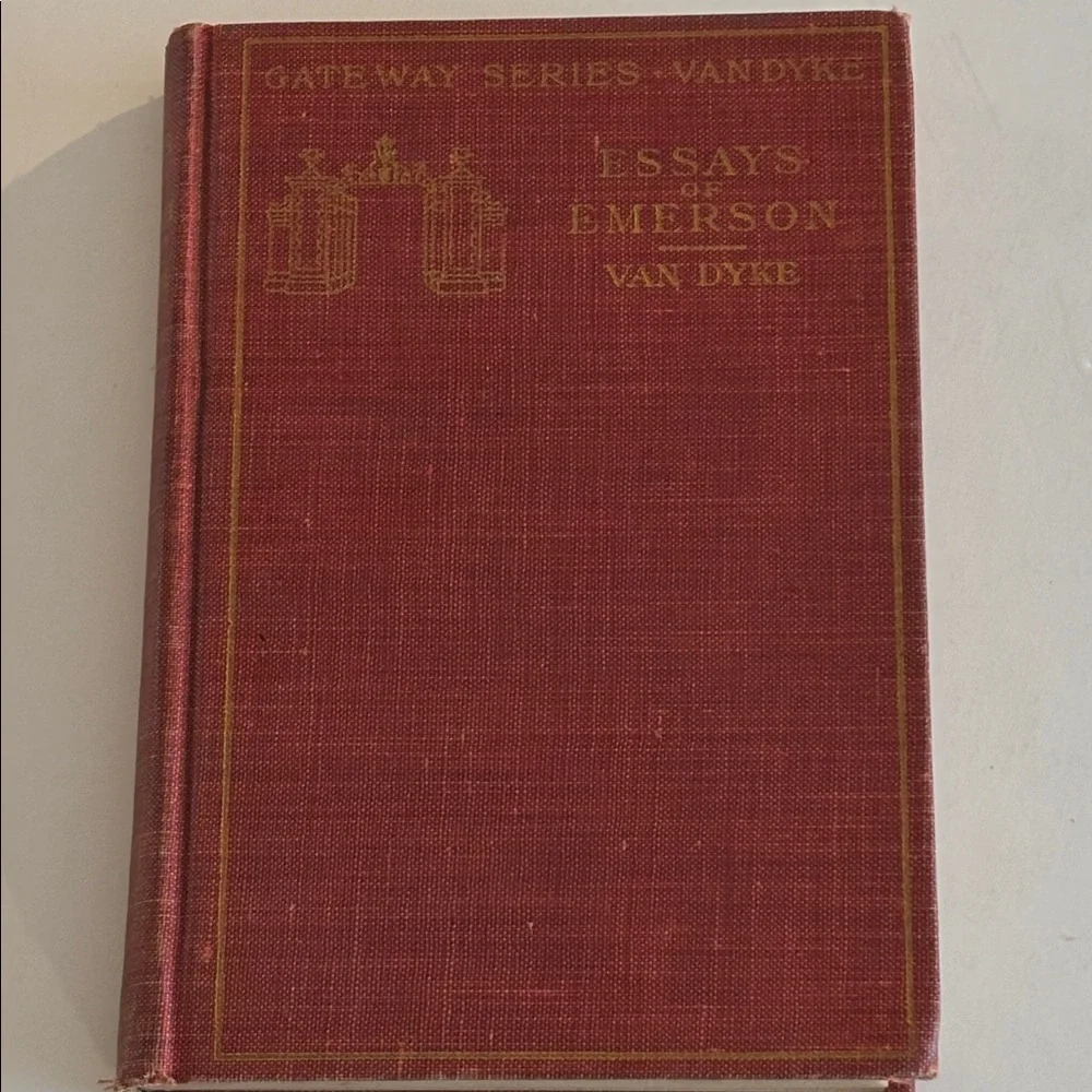 Gateway Series Van Dyke Essays of Emerson by Van Dyke Red Hardcover 1907 1st Ed
